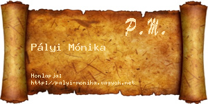 Pályi Mónika névjegykártya